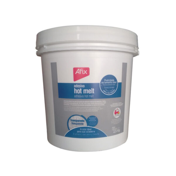 Cola Adesivo Hot Melt Baixa Temperatura Transparente 2,5Kg - Afix