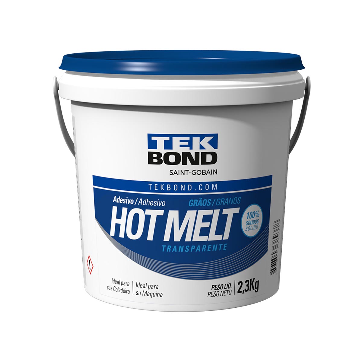 Adesivo Grãos Hot Melt Transparente 2,3Kg - Tekbond